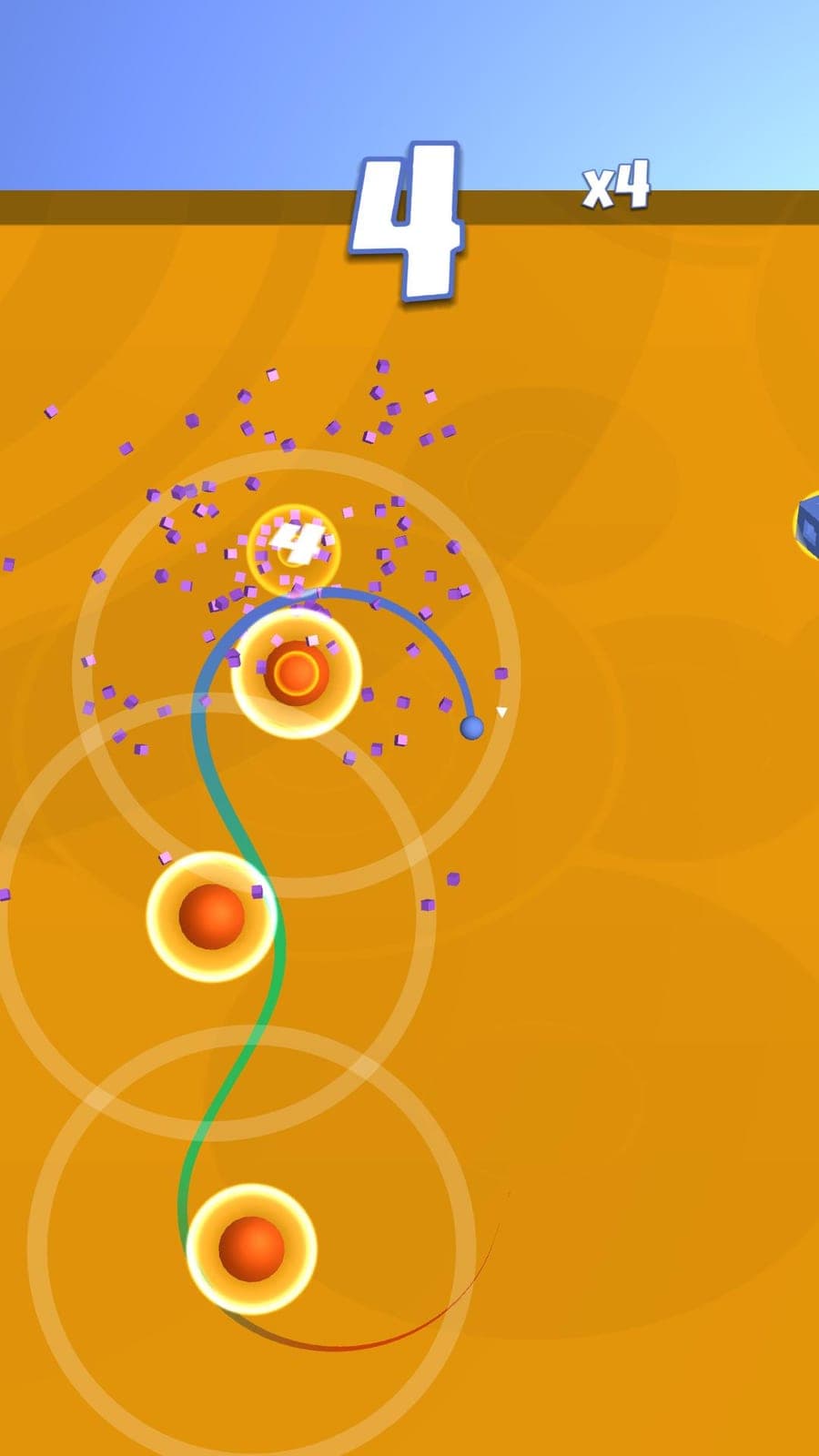 Gravitap gameplay on a phone screen.